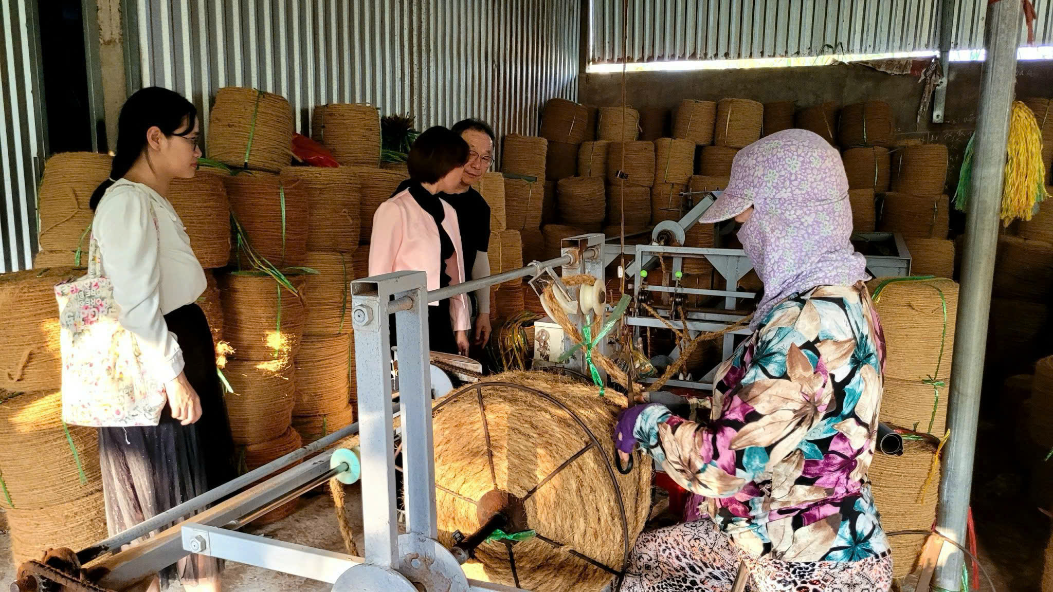 Korean Customers Visiting Coir Mats Factory