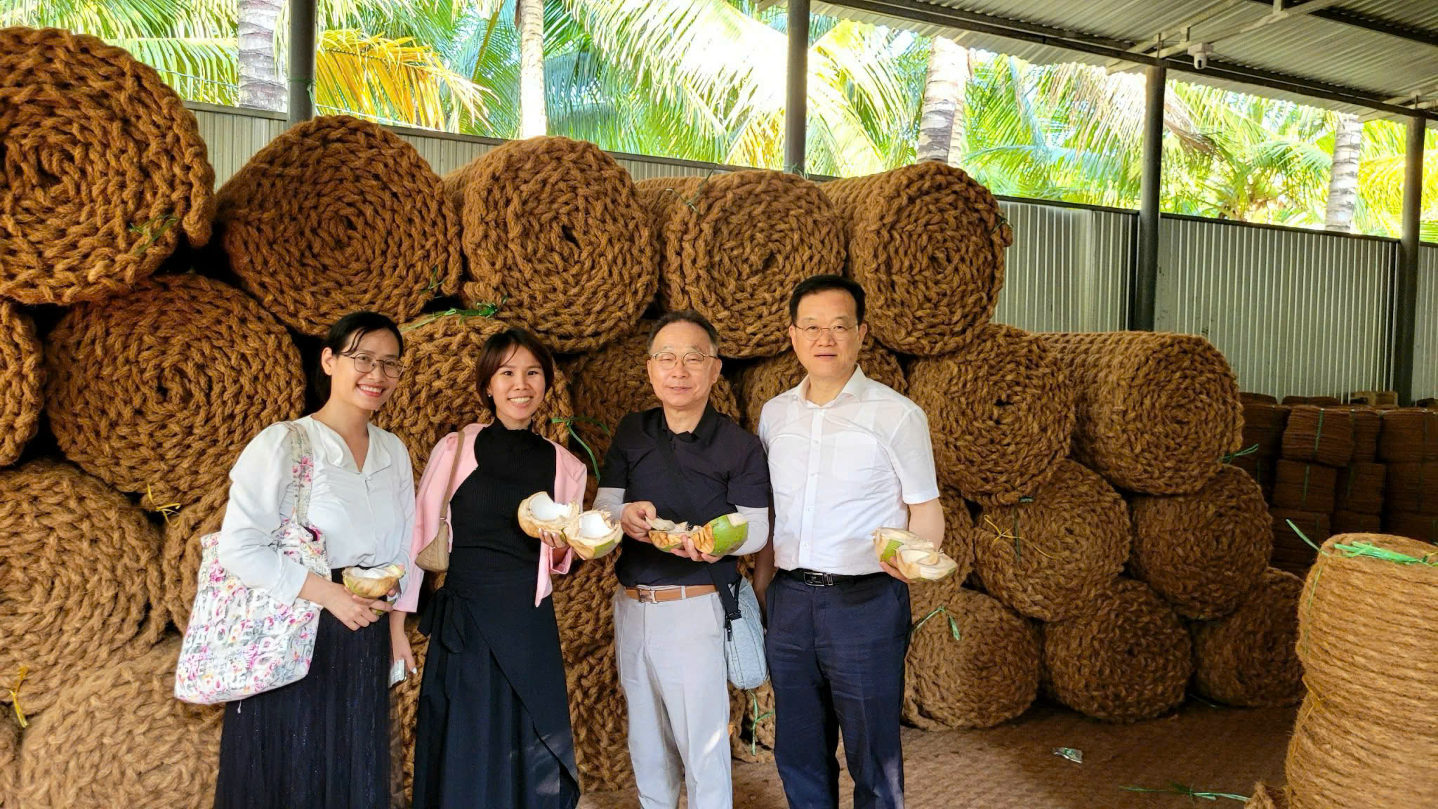 Korean Customers Visiting Coir Mats Factory